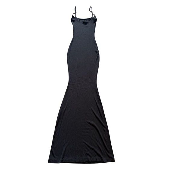 SKIMS Soft Lounge Long Slip Dress in Onyx - Picture 3 of 4